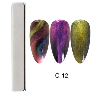 Magic Cat Eye Nail Art Magnet Stick Board 3D Line Strip Effect Jaka magnetna olovka Kuglice za gel lak za nokte DIY Alat 1612