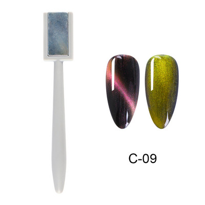 Magic Cat Eye Nail Art Magnet Stick Board 3D Line Strip Effect Jaka magnetna olovka Kuglice za gel lak za nokte DIY Alat 1612