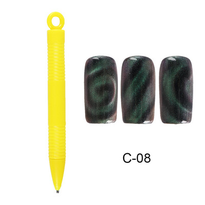 Magic Cat Eye Nail Art Magnet Stick Board 3D Line Strip Effect Jaka magnetna olovka Kuglice za gel lak za nokte DIY Alat 1612