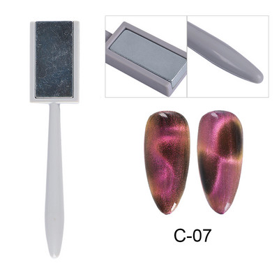 Magic Cat Eye Nail Art Magnet Stick Board 3D Line Strip Effect Jaka magnetna olovka Kuglice za gel lak za nokte DIY Alat 1612