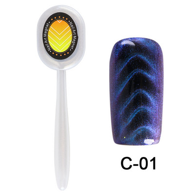 Magic Cat Eye Nail Art Magnet Stick Board 3D Line Strip Effect Jaka magnetna olovka Kuglice za gel lak za nokte DIY Alat 1612