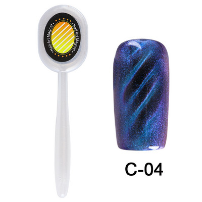 Magic Cat Eye Nail Art Magnet Stick Board 3D Line Strip Effect Jaka magnetna olovka Kuglice za gel lak za nokte DIY Alat 1612