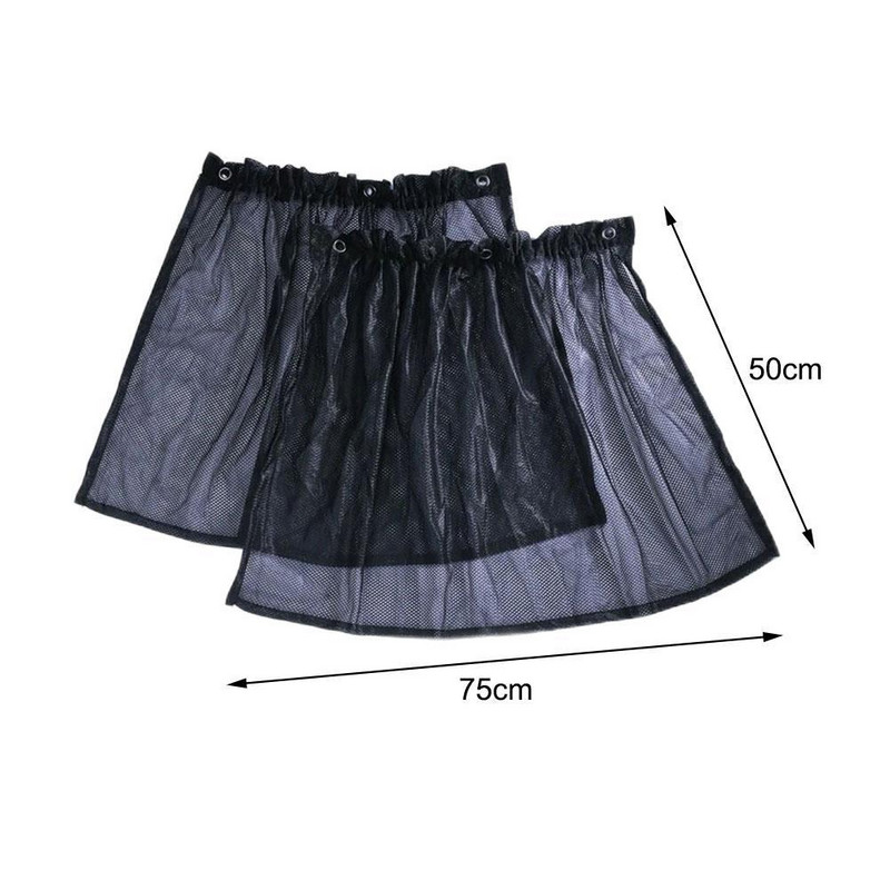 2 τμχ Εσωτερικό αυτοκινήτου Πλαϊνό Παράθυρο Αυτοκινήτου Κουρτίνα αντηλιακού Universal Mesh Πανί Προστασία UV με βεντούζες Αναπνεύσιμη 50*75cm