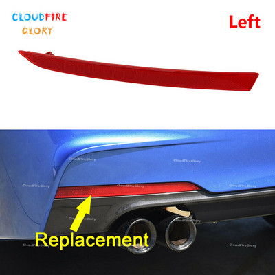 CloudFireGlory bal vagy jobb hátsó lökhárító marker fényvisszaverő piros BMW 3-Series F30 F31 M Sport 328i 335i 2012-hez