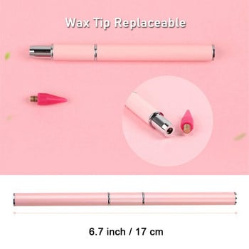 Εξοπλισμός DIY Art Dual-Ended Diamond Point Drill Still Picking Tool Picking Nail Rhinestone Picker Wax Pencil