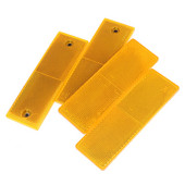 2x crvena E-odobrena pravokutna katadioptera za prikolice i karavanske stupove