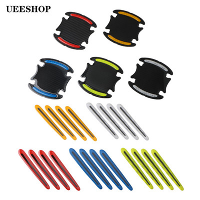 UEESHOP 3D автомобилен светлоотразителен стикер Лента Рефлектор Калник Предупредителна лента за броня Дръжка на вратата Капак на купата Външни аксесоари на автомобила Горещи