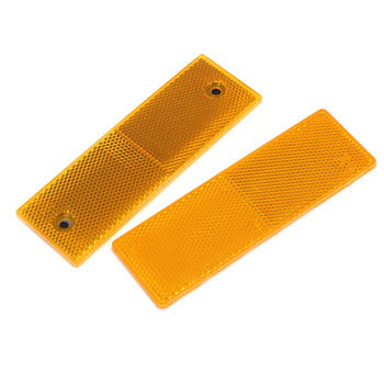 2x Red E-Approved Rectangular Reflectors for Trailers Caravan Gateposts