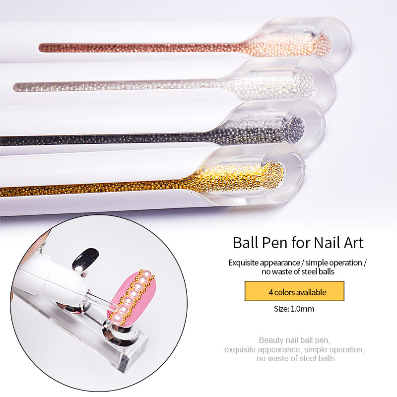 1kom Nail Art Bullion Pen Alat za čelične olovke Pick Up Mala kuglica Promjer kavijara Čelične perle Dodaci Alat za točkice