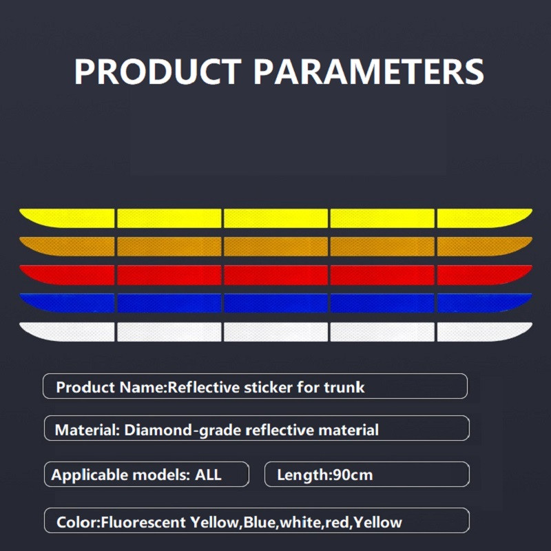 5 buc/set autocolant reflector reflectant auto 91*4 portbagaj exterior accesorii auto bandă reflectorizant avertisment exterior reflex