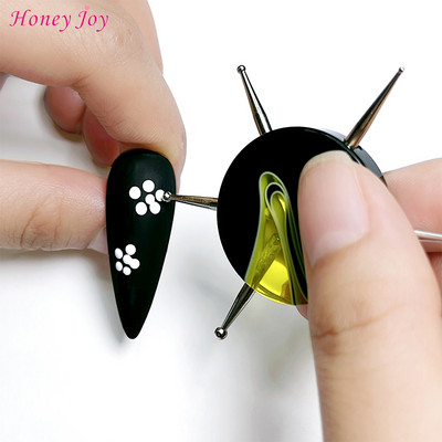 1 kom 6 Head Marbling Nail Art Dotting Tools Disk Nail Drill Point Alati za nokte Dot Painting Tools Nail Point Drill Pen