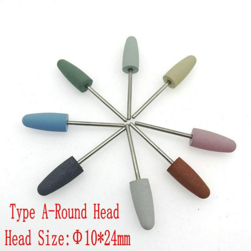 10 bucăți din cauciuc pentru lustruit șlefuit, șlefuitoare, burghie de unghii din silicon pentru manichiură electrică Unas Accesorios