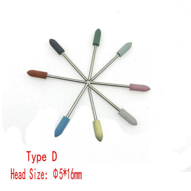 10 bucăți din cauciuc pentru lustruit șlefuit, șlefuitoare, burghie de unghii din silicon pentru manichiură electrică Unas Accesorios