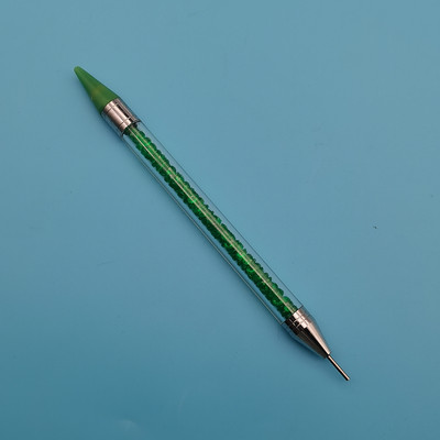 1PC Dvostruke glave Akrilna metalna voštana olovka sa kamenčićima Birač dragulja Birač kristala Nail Art Studs Dotter DIY alati za svrdla