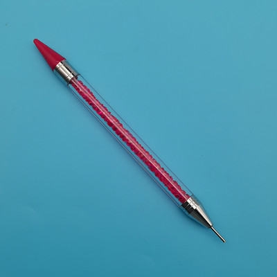 1PC Dvostruke glave Akrilna metalna voštana olovka sa kamenčićima Birač dragulja Birač kristala Nail Art Studs Dotter DIY alati za svrdla