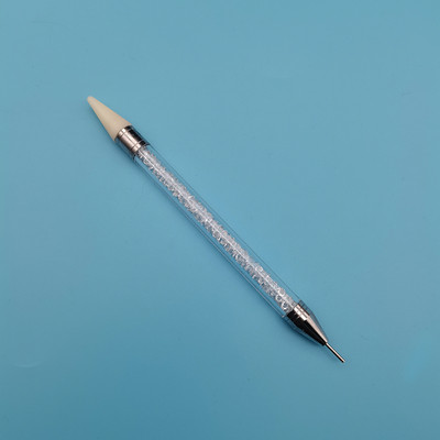 1PC Dvostruke glave Akrilna metalna voštana olovka sa kamenčićima Birač dragulja Birač kristala Nail Art Studs Dotter DIY alati za svrdla