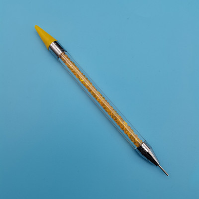 1PC Dvostruke glave Akrilna metalna voštana olovka sa kamenčićima Birač dragulja Birač kristala Nail Art Studs Dotter DIY alati za svrdla