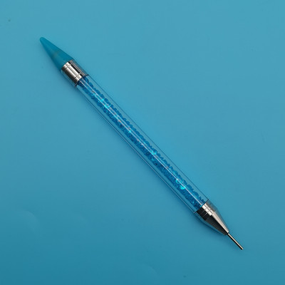 1PC Dvostruke glave Akrilna metalna voštana olovka sa kamenčićima Birač dragulja Birač kristala Nail Art Studs Dotter DIY alati za svrdla