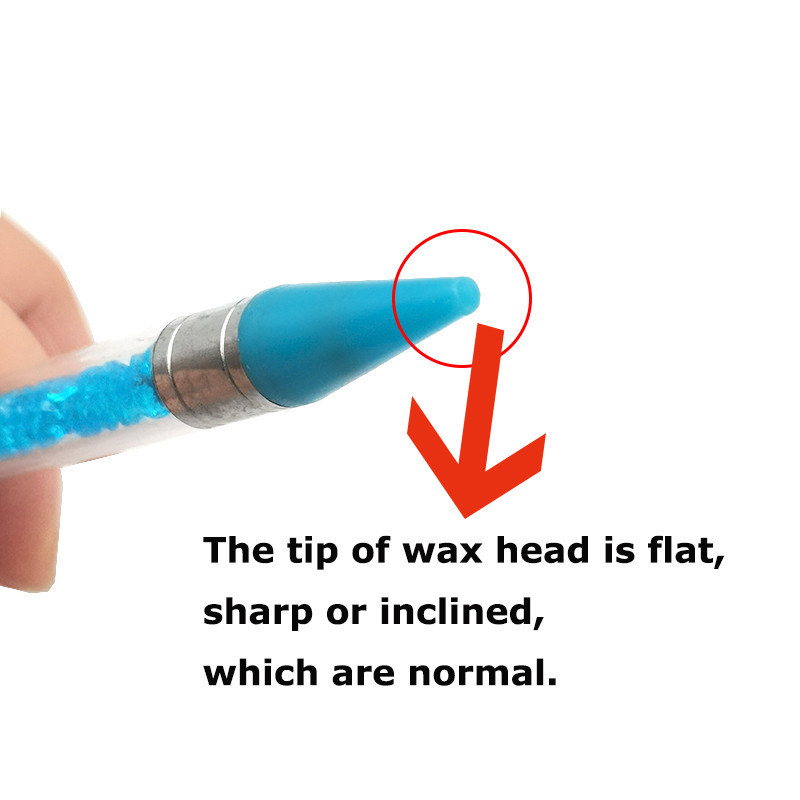 1PC Dvostruke glave Akrilna metalna voštana olovka sa kamenčićima Birač dragulja Birač kristala Nail Art Studs Dotter DIY alati za svrdla