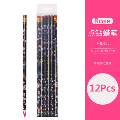 12 vnt. pieštukas, vaškas, taškinis pieštukas, 3 spalvų nagų dailė Lipnus krištolas brangakmeniai, gręžimas, rinkimas, antgaliai, manikiūro įrankiai