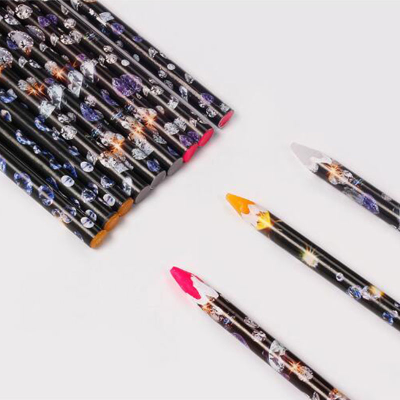 12 vnt. pieštukas, vaškas, taškinis pieštukas, 3 spalvų nagų dailė Lipnus krištolas brangakmeniai, gręžimas, rinkimas, antgaliai, manikiūro įrankiai