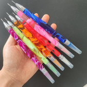 1kom Dvostruka olovka za crtanje noktiju s mramoriranim dijamantima za biranje dragulja za alat za crtanje noktiju DIY Dotting Tool Olovka za bušenje sa kamenčićima