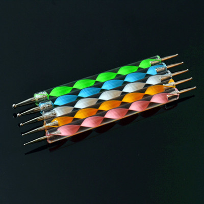 1kom Dvostruka olovka za crtanje noktiju s mramoriranim dijamantima za biranje dragulja za alat za crtanje noktiju DIY Dotting Tool Olovka za bušenje sa kamenčićima