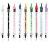 1 KOM Olovka za biranje vještačkih dijamanata Dvostruka olovka za biranje vještačkih dijamanata, kristali, klinovi, alat za biranje dragulja, voštana olovka, alat za ukrašavanje noktiju DIY