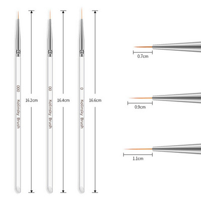 3 buc. Unelte pentru arta unghiilor Lac Uv Gel Polish Instrumente de punctare Selegător de strasuri Manichiură Desen Pictură Pen Marker pentru unghii Set de creion