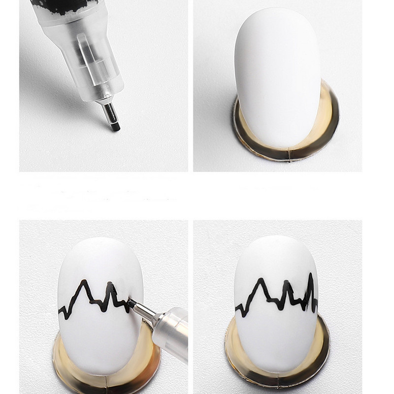 1 pix de desen pentru unghii Graffiti 1,0 mm pentru linie de decorațiuni pentru unghii, figurine, pixuri de vopsea acrilică Instrument de manichiură pentru pictură pe bază de apă