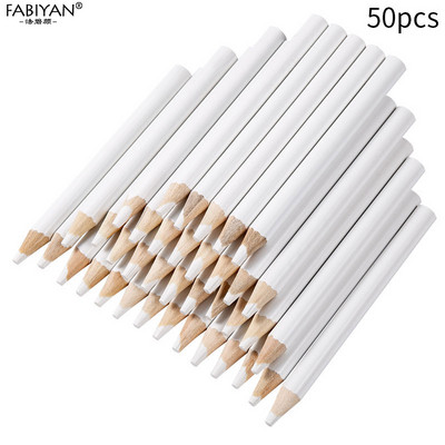 Drvo Nail Art Voštana olovka Olovka Rhinestones Birač dragulja Alati za točkanje kristala Ukrasi za manikuru DIY Salon Bijela 10/30/50/100kom