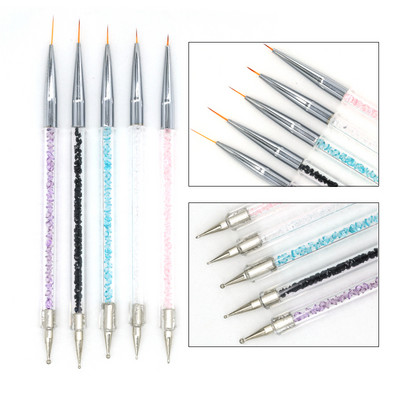 Četka za crtanje noktiju Olovka za crtanje crtanja Set za slikanje DIY dizajn Alati za crtanje točkica za nokte Pribor za manikuru