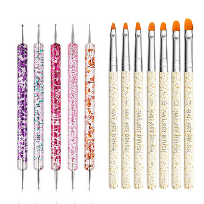 Četka za crtanje noktiju Olovka za crtanje crtanja Set za slikanje DIY dizajn Alati za crtanje točkica za nokte Pribor za manikuru