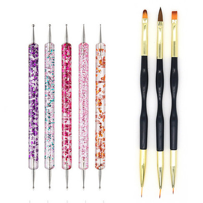 Četka za crtanje noktiju Olovka za crtanje crtanja Set za slikanje DIY dizajn Alati za crtanje točkica za nokte Pribor za manikuru