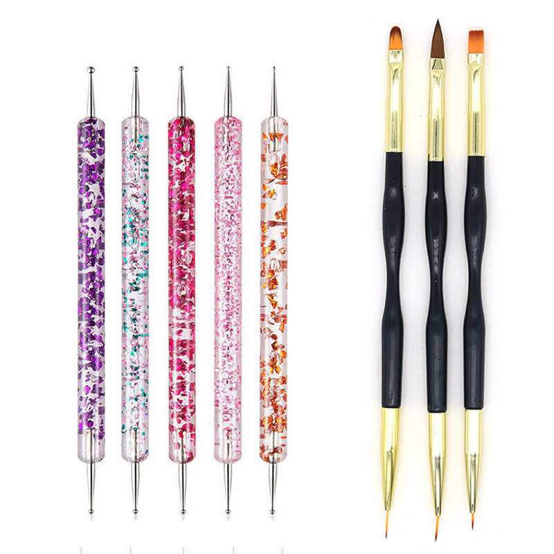 Četka za crtanje noktiju Olovka za crtanje crtanja Set za slikanje DIY dizajn Alati za crtanje točkica za nokte Pribor za manikuru