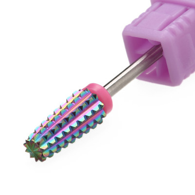 Ljubičasta 5 u 1 konusna karbidna svrdla za nokte Svrdla Glodalo za manikuru Uklanjanje gela Acylics Nails Accessories Alat