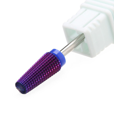 Ljubičasta 5 u 1 konusna karbidna svrdla za nokte Svrdla Glodalo za manikuru Uklanjanje gela Acylics Nails Accessories Alat