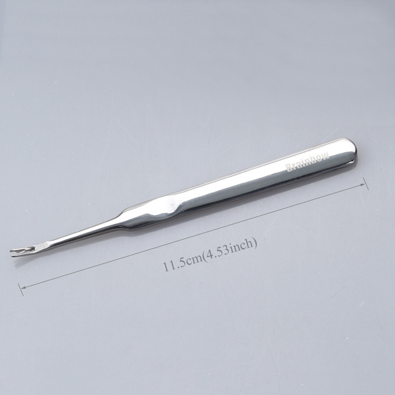 Brainbow 1tk Cuticle Pusher Professionaalne roostevabast terasest küünenaha eemaldaja Callus Dead Skin Fork küünte maniküüri pediküüri tööriistad