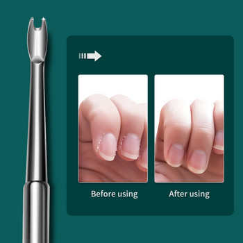 MR.GREEN Инструмент за премахване на кожички Тласкач за мъртва кожа Хирургически инструмент от неръждаема стомана Nail Art Инструменти за маникюр Скрепер Машина за почистване на нокти Тример