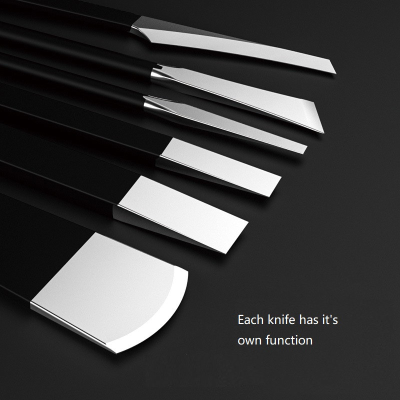 3/5 vnt pedikiūro peilių rinkinys didelio mangano plieno pirštų nagų grandiklio pėdų pedikiūro įrankių rinkinys Callus Rasp pėdų odelių šalinimo dildės