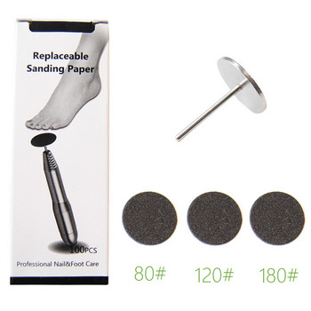 100Pcs/Box Files Foot Rasp Disc Dead Skin Pedicure Εργαλείο επιδερμίδας Κάλος Αφαίρεση εργαλείου Ηλεκτρική λίμα ποδιών Αντικαταστάσιμο γυαλόχαρτο