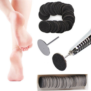 100Pcs/Box Files Foot Rasp Disc Dead Skin Pedicure Εργαλείο επιδερμίδας Κάλος Αφαίρεση εργαλείου Ηλεκτρική λίμα ποδιών Αντικαταστάσιμο γυαλόχαρτο