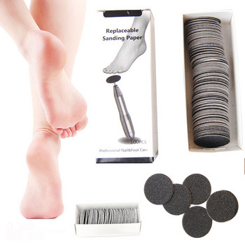 100Pcs/Box Files Foot Rasp Disc Dead Skin Pedicure Εργαλείο επιδερμίδας Κάλος Αφαίρεση εργαλείου Ηλεκτρική λίμα ποδιών Αντικαταστάσιμο γυαλόχαρτο