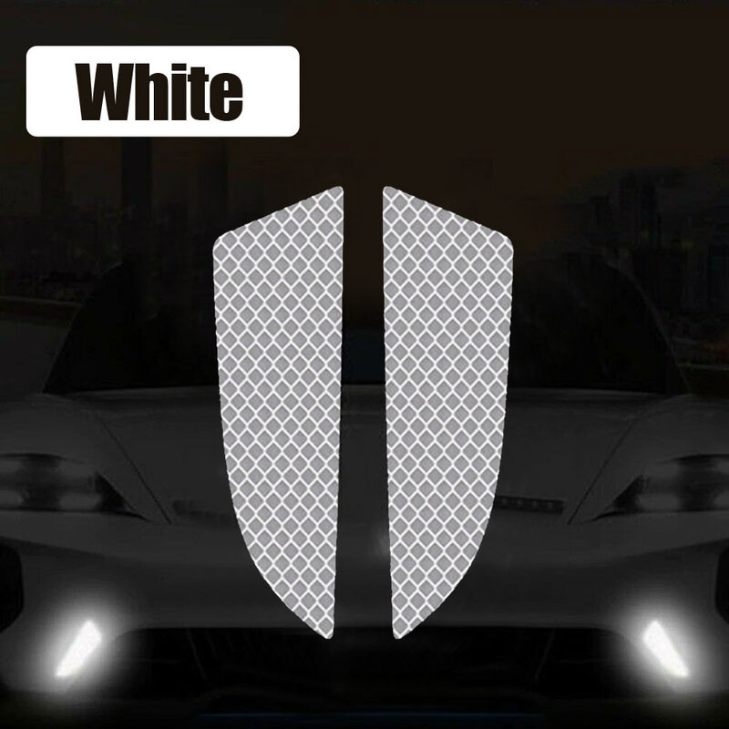 2vnt Automobilių atšvaitų lipdukai Dekoras Saugos įspėjimas Atspindintys automobilio lipdukai Šviesą atspindinčios juostos lipdukai Apsaugo automobilio priedus išorė