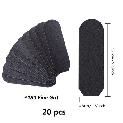 TP 20PCS rašpica za stopala, profesionalna njega stopala za tvrdu mrtvu kožu, uklanjanje žuljeva, zamjena za pedikirsku turpiju za dršku od nehrđajućeg čelika