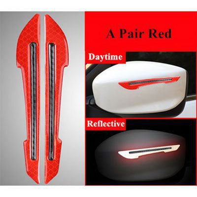 Automobilių šviesą atspindinčios žymėjimo juostos lipdukai Galinio vaizdo veidrodėlis, apsaugantis nuo susidūrimo, saugos įspėjamasis ženklas Lipdukai automobilio išorės priedai