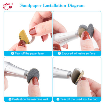 Disc For Pedicure Replaceable Sandpaper RemoveCuticle Callus Tool For Electric Foot File Callus Hard Dead Skin Pedicure