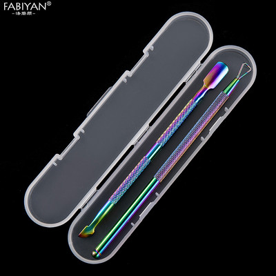 Alat za guranje zanoktica od nehrđajućeg čelika Odstranjivač mrtve kože UV gel lak Njega čišćenja pedikure Set dvostrane manikure