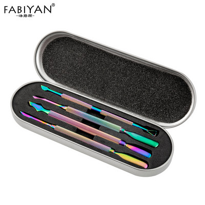 Alat za guranje zanoktica od nehrđajućeg čelika Odstranjivač mrtve kože UV gel lak Njega čišćenja pedikure Set dvostrane manikure