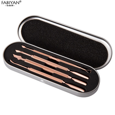 Alat za guranje zanoktica od nehrđajućeg čelika Odstranjivač mrtve kože UV gel lak Njega čišćenja pedikure Set dvostrane manikure